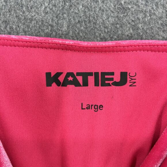 KatieJ NYC Dress Girls Large Pink Velvet Ruched Bodycon Mini Knot Front Cutout - Picture 10 of 16